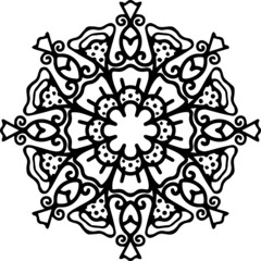 Mandala Art can be used for artwork decoration, coloring or tattoo design.