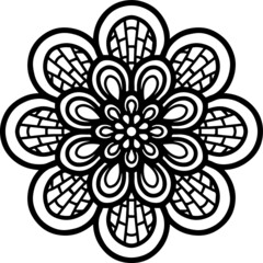 Mandala Art can be used for artwork decoration, coloring or tattoo design.