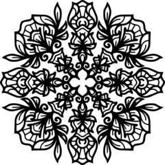 Mandala Art can be used for artwork decoration, coloring or tattoo design.