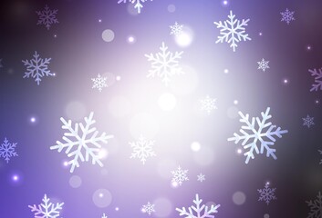Naklejka na ściany i meble Light Purple vector pattern in Christmas style.