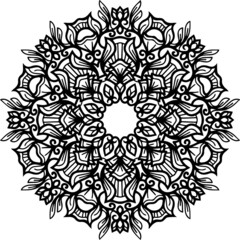Mandala Art can be used for artwork decoration, coloring or tattoo design.