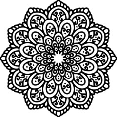 Mandala Art can be used for artwork decoration, coloring or tattoo design.