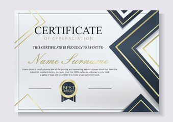 Certificate of appreciation template, simple and elegant design