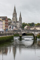 Fototapeta na wymiar St. Fiber's Cathedral in the city of Cork in southern Ireland.