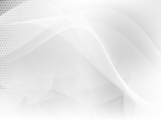 Abstract modern flowing shining grey wave pattern background