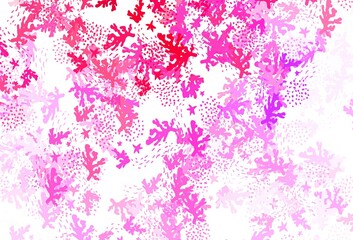 Fototapeta na wymiar Light Purple, Pink vector backdrop with memphis shapes.
