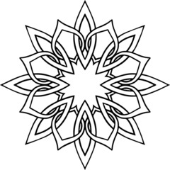 Mandala Art can be used for artwork decoration, coloring or tattoo design.