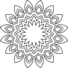 Mandala Art can be used for artwork decoration, coloring or tattoo design.