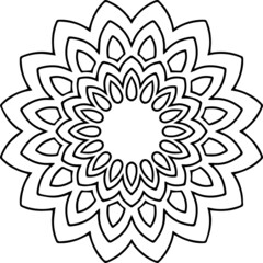 Mandala Art can be used for artwork decoration, coloring or tattoo design.