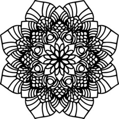 Mandala Art can be used for artwork decoration, coloring or tattoo design.
