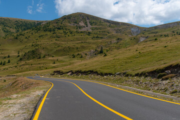 Summer view of Transalpina mountain road. Beautiful highest altitude road in Romania

