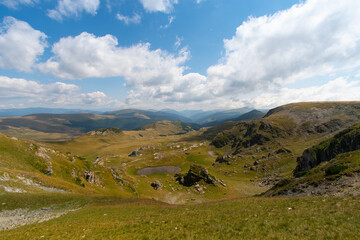 Fototapeta na wymiar Landscape of Parang mountains in Romania, in summer 