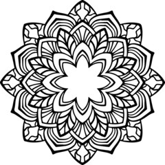 Mandala Art can be used for artwork decoration, coloring or tattoo design.
