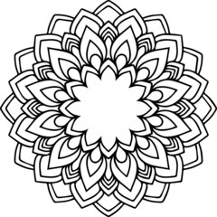 Mandala Art can be used for artwork decoration, coloring or tattoo design.