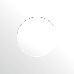 Paper cut fold icon. Type of circle paper cut. Vector illustration.