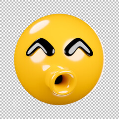  emoji or emoticon with transparent background,clipping path.