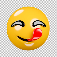  emoji or emoticon with transparent background,clipping path.