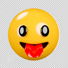  emoji or emoticon with transparent background,clipping path.