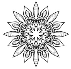 Mandala Art can be used for artwork decoration, coloring or tattoo design.