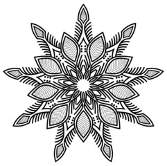 Mandala Art can be used for artwork decoration, coloring or tattoo design.