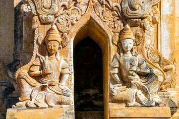 Myanmar. Nyaung Shwe. The Sankar Lake. Temple of Takhaung Mwetaw