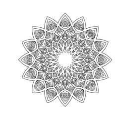 Mandala Art can be used for artwork decoration, coloring or tattoo design.