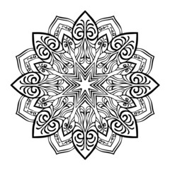 Fototapeta na wymiar Mandala Art can be used for artwork decoration, coloring or tattoo design.