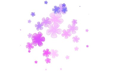 Fototapeta na wymiar Light Purple vector natural backdrop with flowers.
