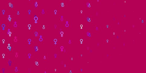 Light Brown vector template with businesswoman signs.