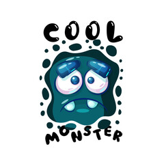 Cool Monster slogan t shirt design
