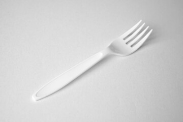 plastic fork isolated on white background