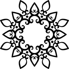 Mandala Art can be used for artwork decoration, coloring or tattoo design.