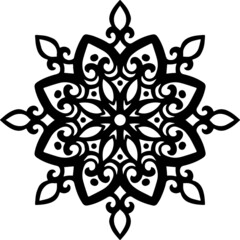 Mandala Art can be used for artwork decoration, coloring or tattoo design.