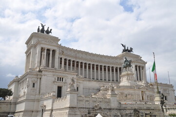 Fototapeta na wymiar The Victor Emmanuel II National Monument also called Altar of the Fatherland in Rome, Italy
