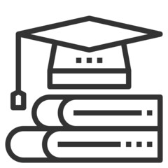 GRADUATION LINE ICON