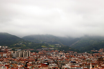 View of Bilbao from the mountains