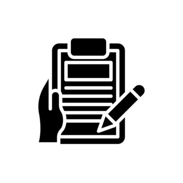 Dissertation Vector Solid Icon Style Illustration. EPS 10 File