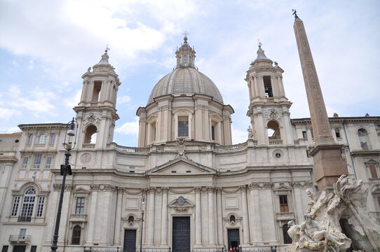 Baroque church Sant'Agnese in Agone (Sant'Agnese in Piazza Navona) in Rome, Italy