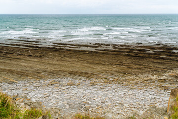 Flysch in basque country coast