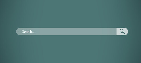 Creative website search bar on dark gray background. Internet and browse concept. 3D Rendering. © Who is Danny
