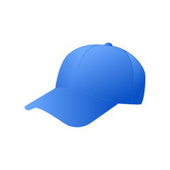 Blue cap emoji social media icon isolated on white background. Cap emoticon symbol modern, simple, vector, icon for website design, mobile app, ui. Vector Illustration