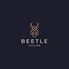 Luxurious beetle logo icon design template flat vector