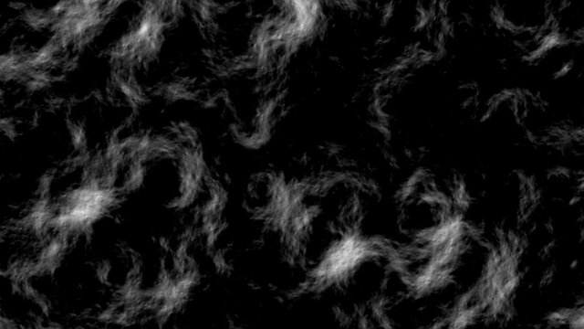 Abstract 3D Loop Of Fractal Turbulence. Wind Lines Turbulence. Weather White Map And Storm. Mystical Organic Abstract Waves Background Animation. Weather Professional Monitoring Hurricane Activity