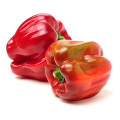 fresh red pepper on a white background