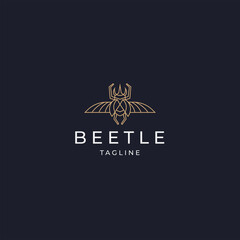 Luxurious beetle logo icon design template flat vector