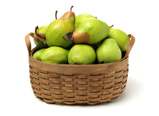 pears on a white background