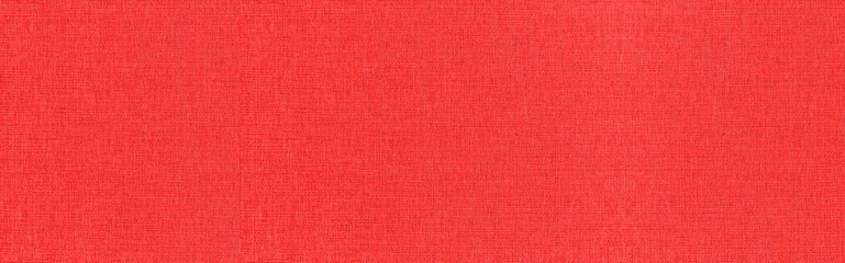 Panorama of Red linen texture and background seamless or white fabric texture.