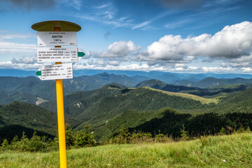 Top of hill Rakytov in Great Fatra mountains, Slovakia