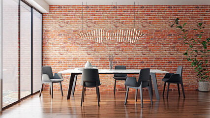 Illustration 3D rendering large luxury modern bright interiors Living room mockup computer digitally generated image
