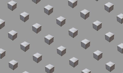 Background for the design and banner. Wooden box on a gray background. Pattern